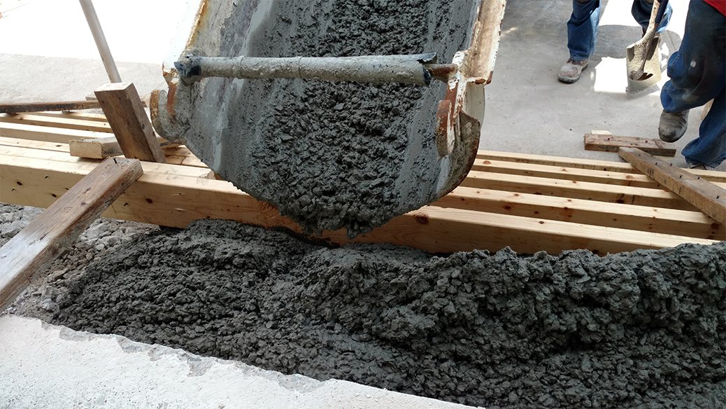 Mixing Concrete for concrete parking lot repairs Nashville TN